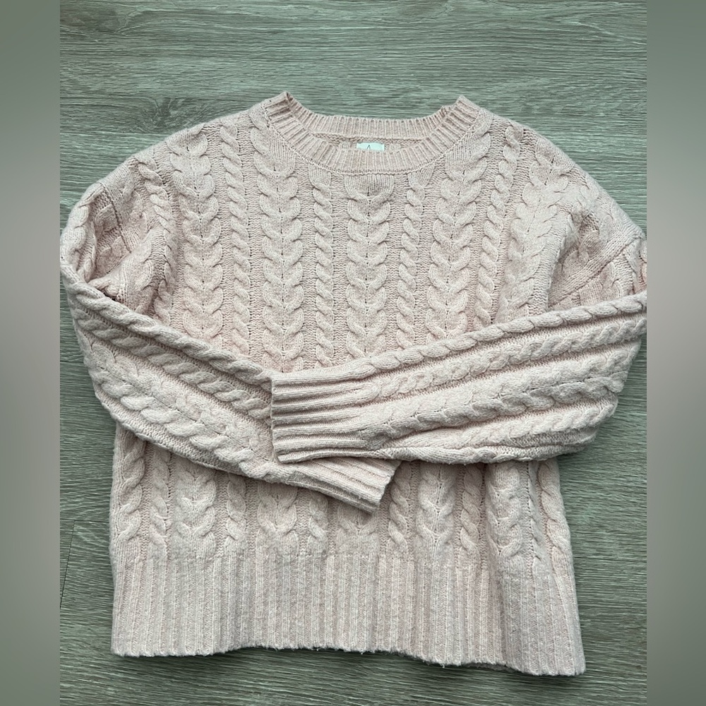 Joie Light Pink Cable Knit Sweater